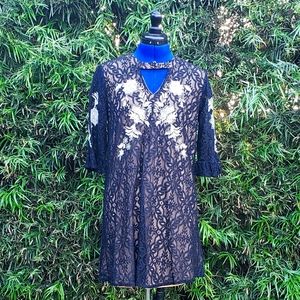 Full Lace Black Mini Dress
